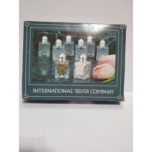International Silver Company Miniature Salt and Pepper Shakers - Set of 8